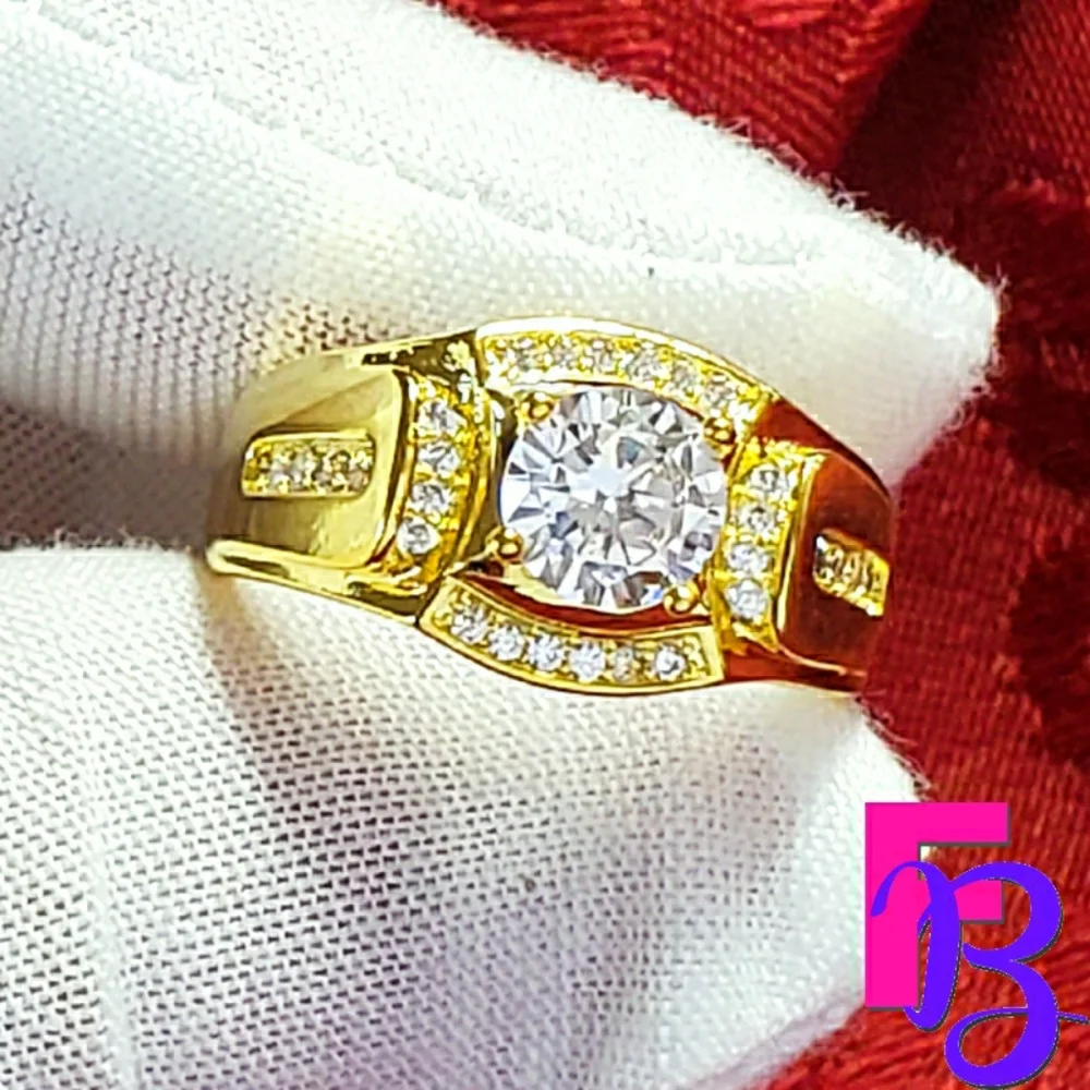 2.5 CTW Mens Yellow Gold Diamond Ring